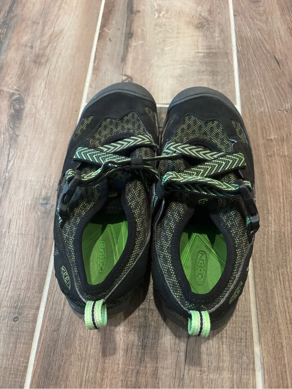 Keen Youth Black and Green Water Shoes